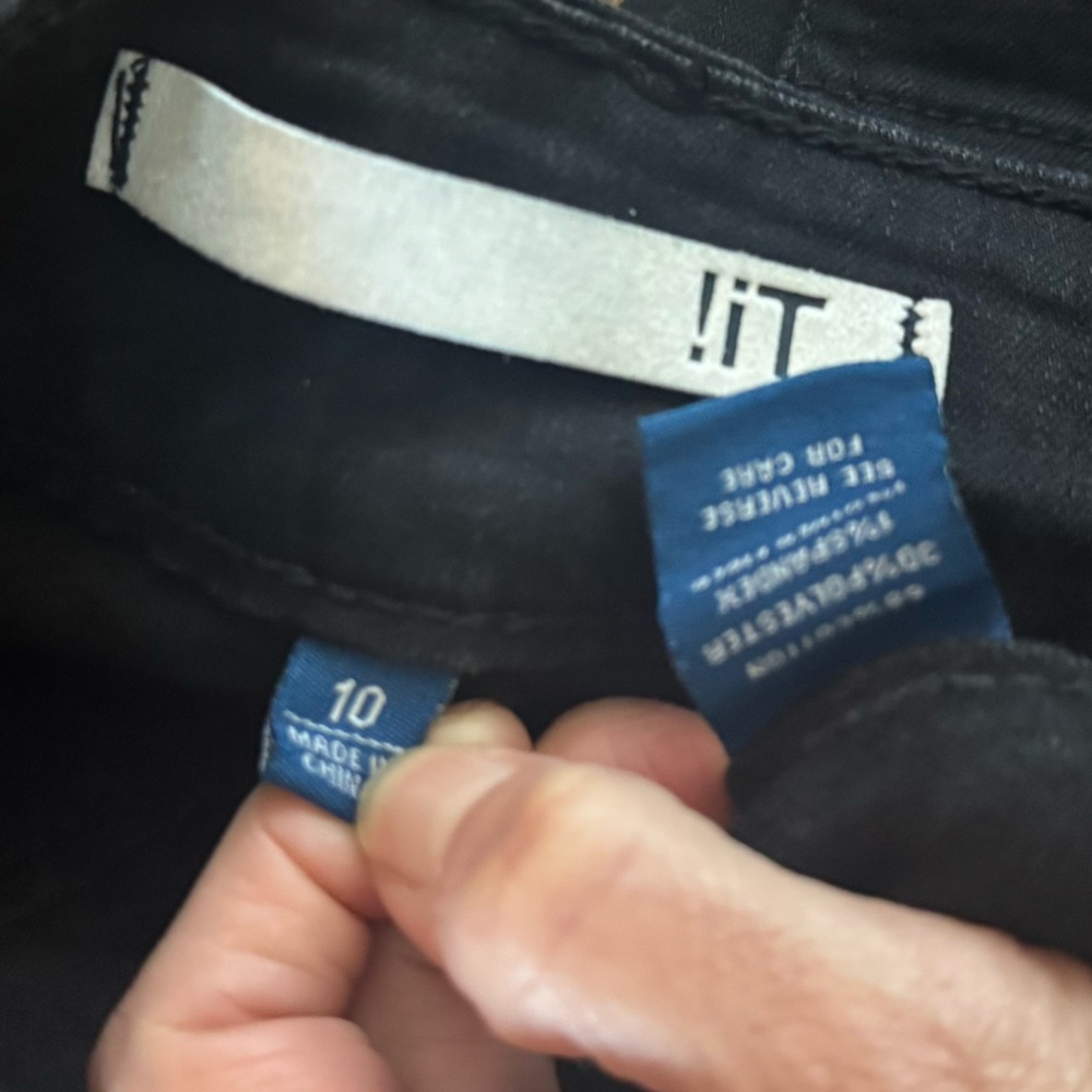 EUC !it Jeans Button Front Black Jeans - Picture 9 of 11